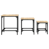 Nesting Coffee Tables 3 Pcs Engineered Wood