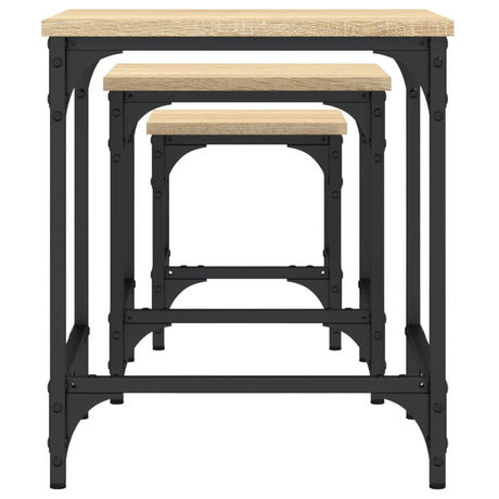 Nesting Coffee Tables 3 Pcs Engineered Wood