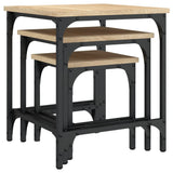 Nesting Coffee Tables 3 Pcs Engineered Wood