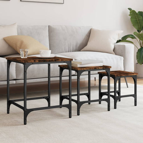Nesting Coffee Tables 3 Pcs Engineered Wood