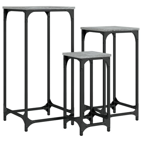 Nesting Side Tables 3 Pcs Engineered Wood