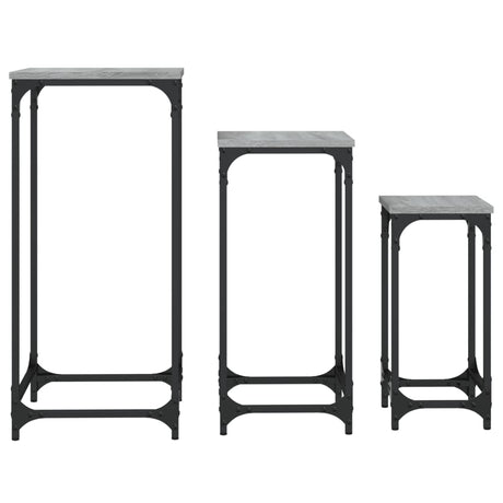 Nesting Side Tables 3 Pcs Engineered Wood