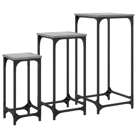 Nesting Side Tables 3 Pcs Engineered Wood