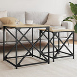Nesting Coffee Tables 2 Pcs Engineered Wood