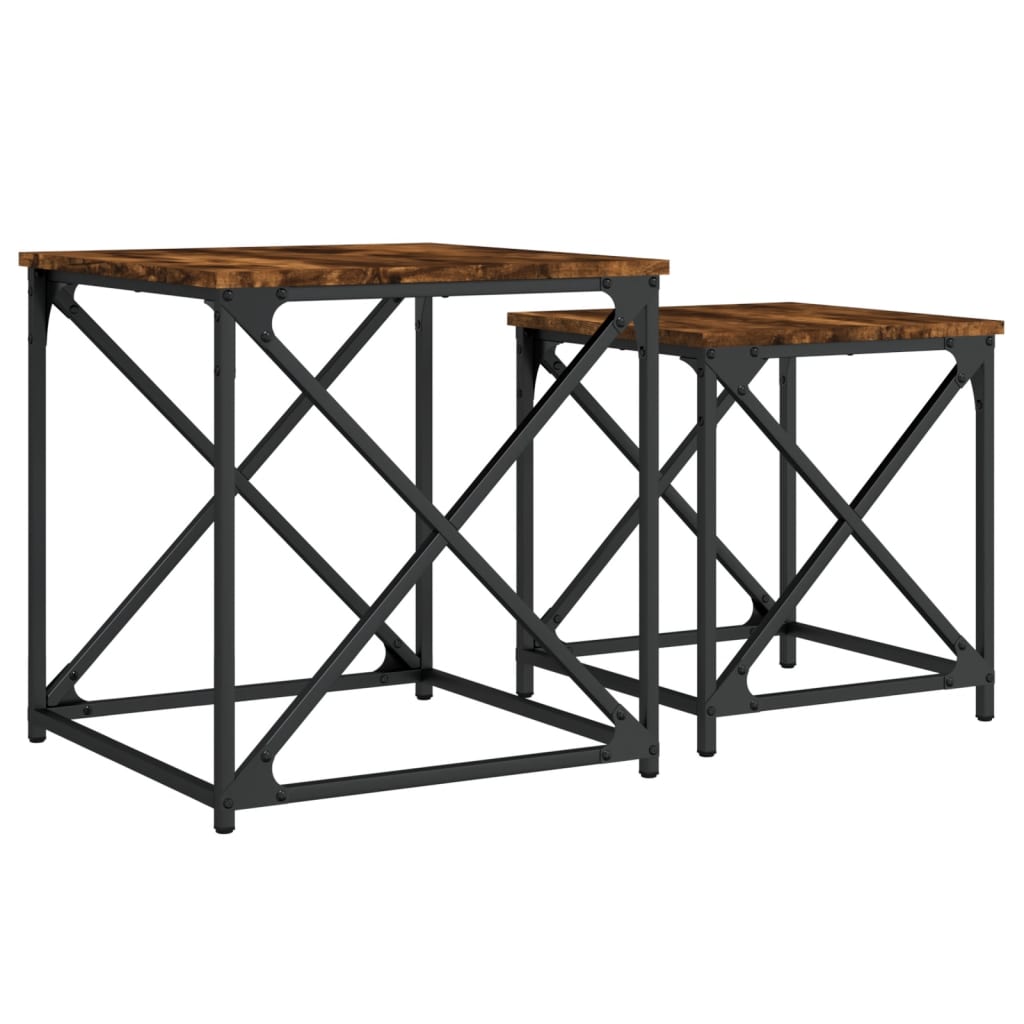 Nesting Coffee Tables 2 Pcs Engineered Wood