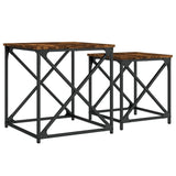 Nesting Coffee Tables 2 Pcs Engineered Wood