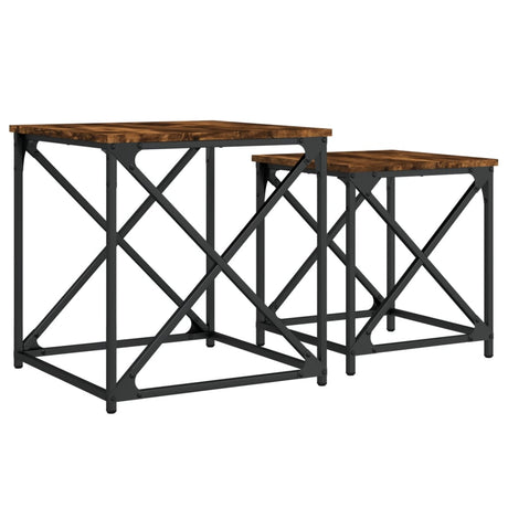 Nesting Coffee Tables 2 Pcs Engineered Wood