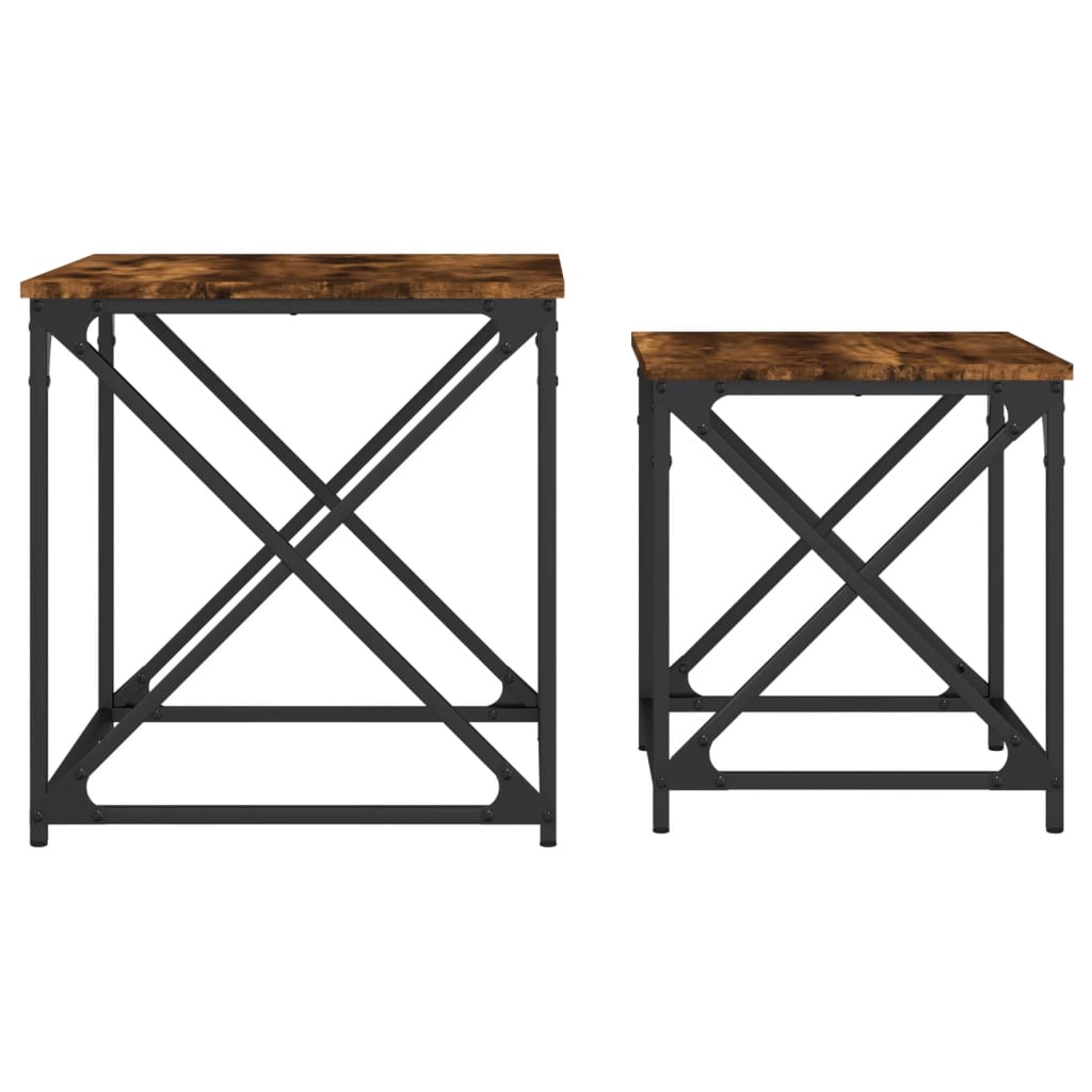Nesting Coffee Tables 2 Pcs Engineered Wood