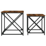 Nesting Coffee Tables 2 Pcs Engineered Wood