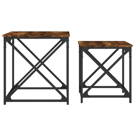 Nesting Coffee Tables 2 Pcs Engineered Wood