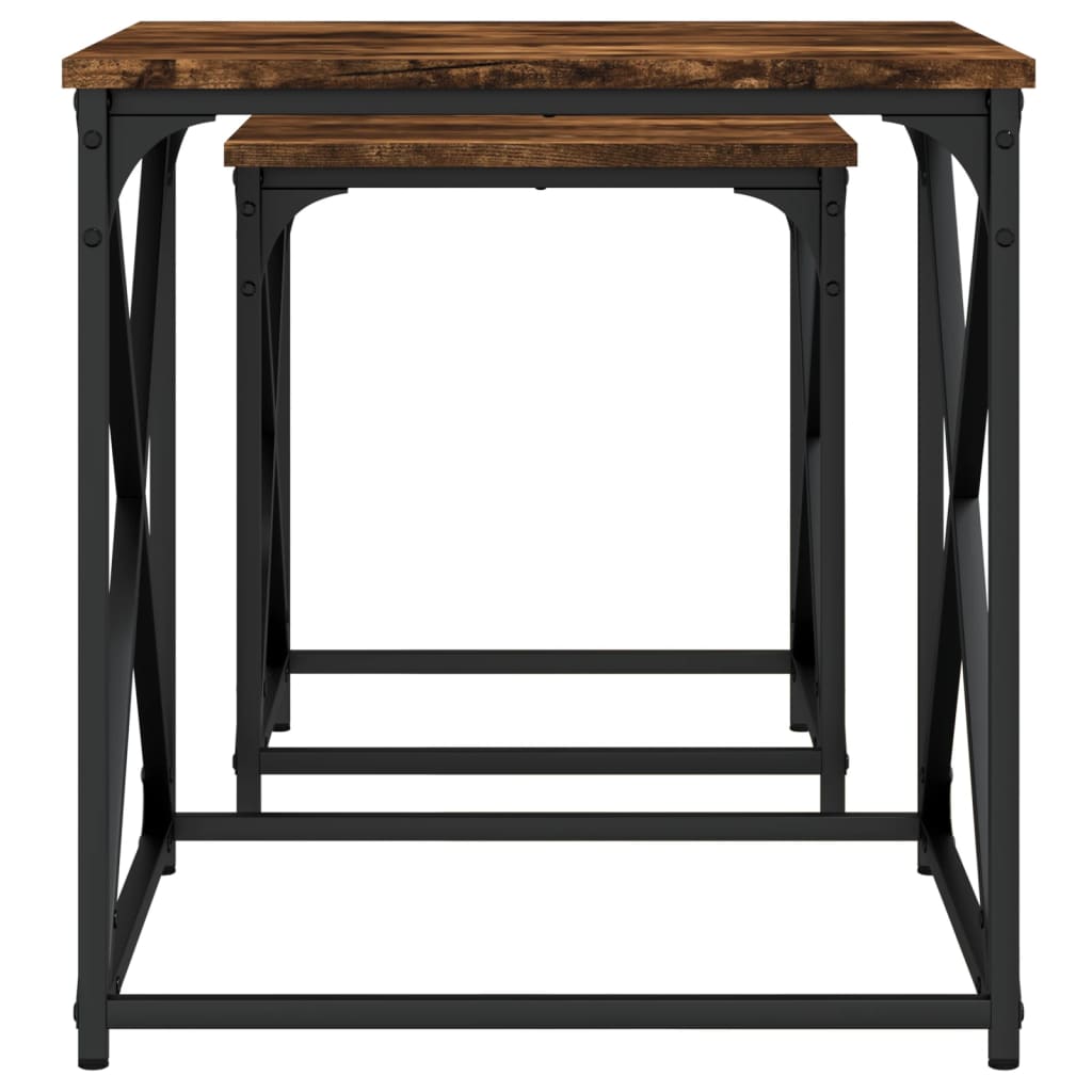 Nesting Coffee Tables 2 Pcs Engineered Wood