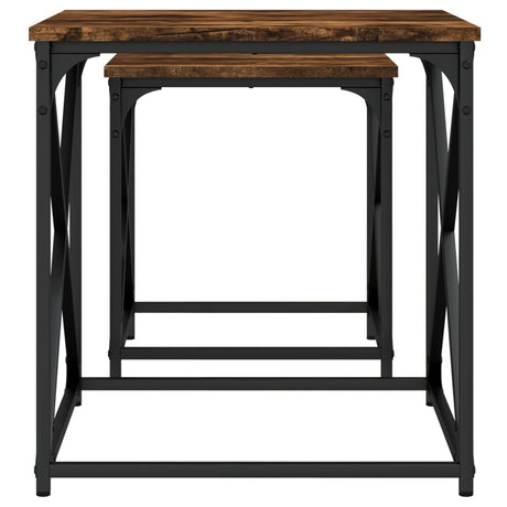 Nesting Coffee Tables 2 Pcs Engineered Wood