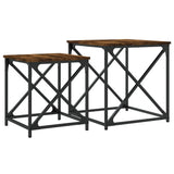 Nesting Coffee Tables 2 Pcs Engineered Wood
