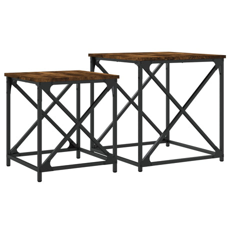 Nesting Coffee Tables 2 Pcs Engineered Wood