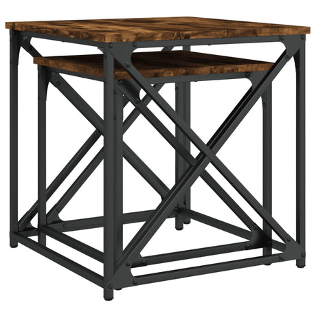 Nesting Coffee Tables 2 Pcs Engineered Wood
