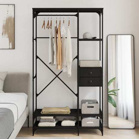 Wardrobe With Drawers 100X40X180 Cm Engineered Wood