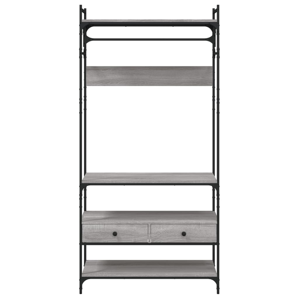 Wardrobe with Drawers Grey Sonoma 89x39x184.5 cm Engineered Wood