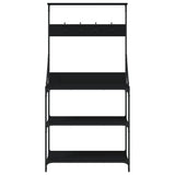 Baker's Rack With Hooks 4-Tier Engineered Wood