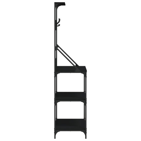 Baker's Rack With Hooks 4-Tier Engineered Wood
