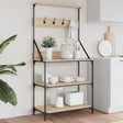 Baker's Rack With Hooks 4-Tier Engineered Wood