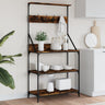 Baker's Rack With Hooks 4-Tier Engineered Wood
