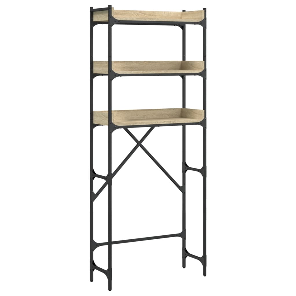 Washing Machine Shelf 67X25X163 Cm Engineered Wood