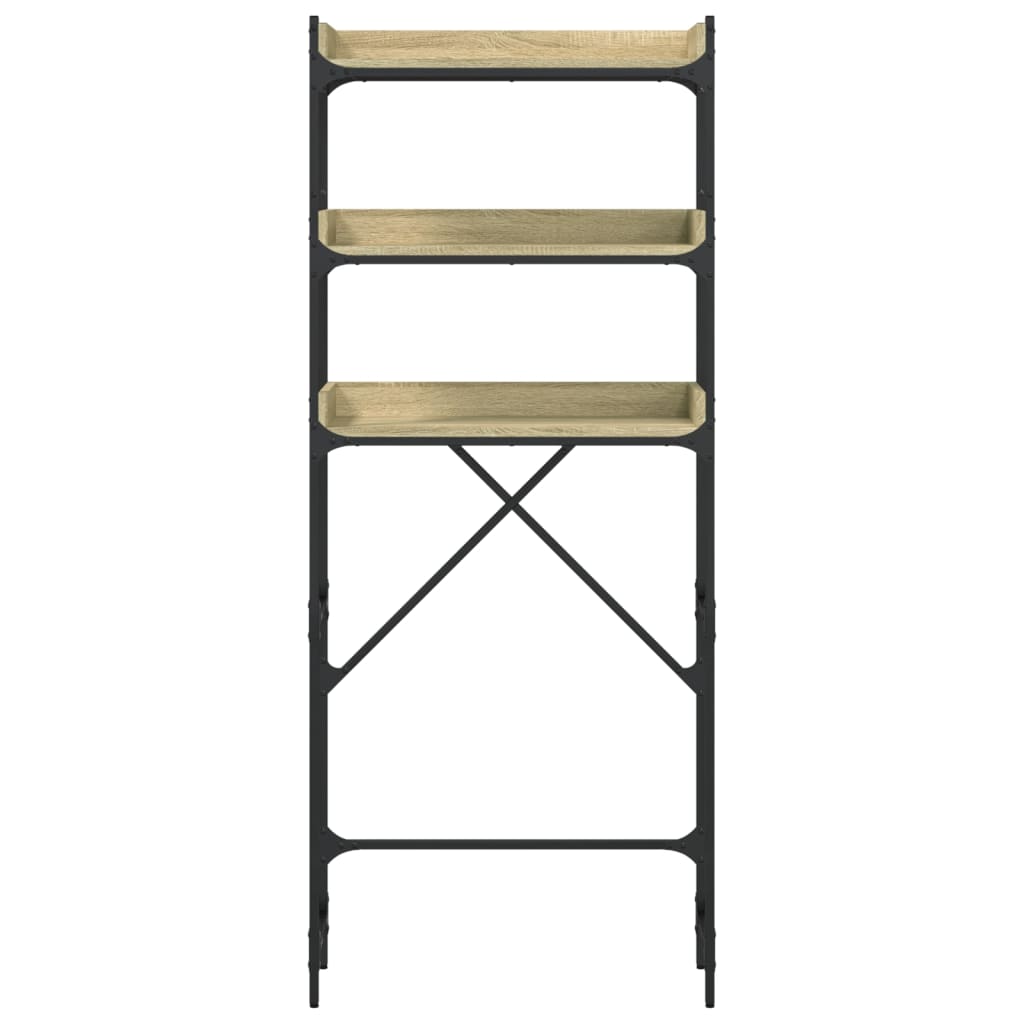 Washing Machine Shelf 67X25X163 Cm Engineered Wood