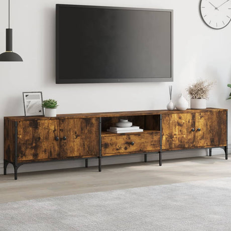 Tv Cabinet With Drawer 200X25X44 Cm Engineered Wood