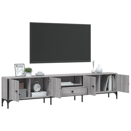 Tv Cabinet With Drawer 200X25X44 Cm Engineered Wood