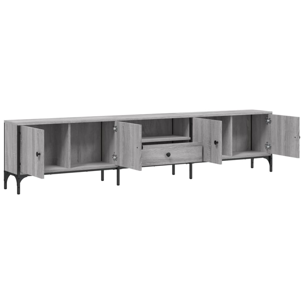 Tv Cabinet With Drawer 200X25X44 Cm Engineered Wood