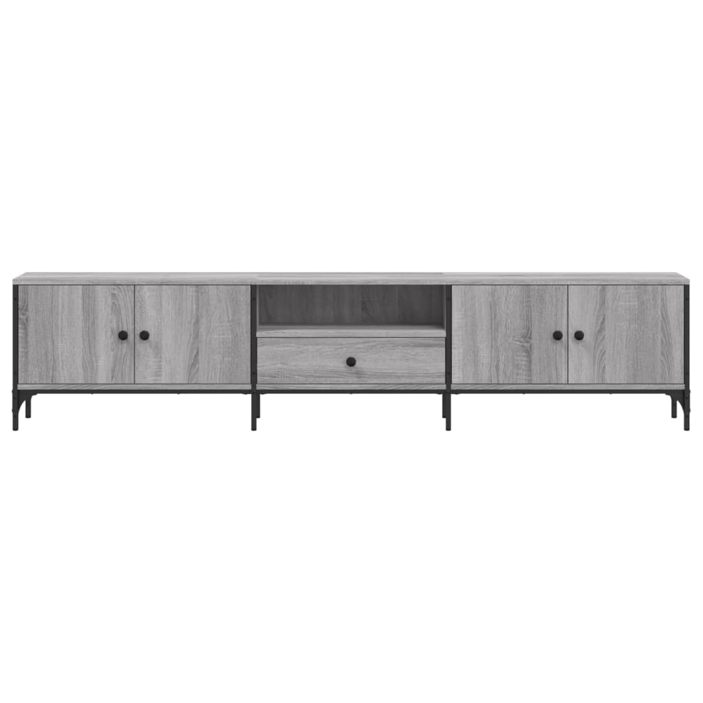 Tv Cabinet With Drawer 200X25X44 Cm Engineered Wood