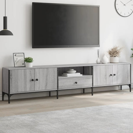 Tv Cabinet With Drawer 200X25X44 Cm Engineered Wood