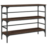 Console Table Brown Oak 100x32x75 cm Engineered Wood