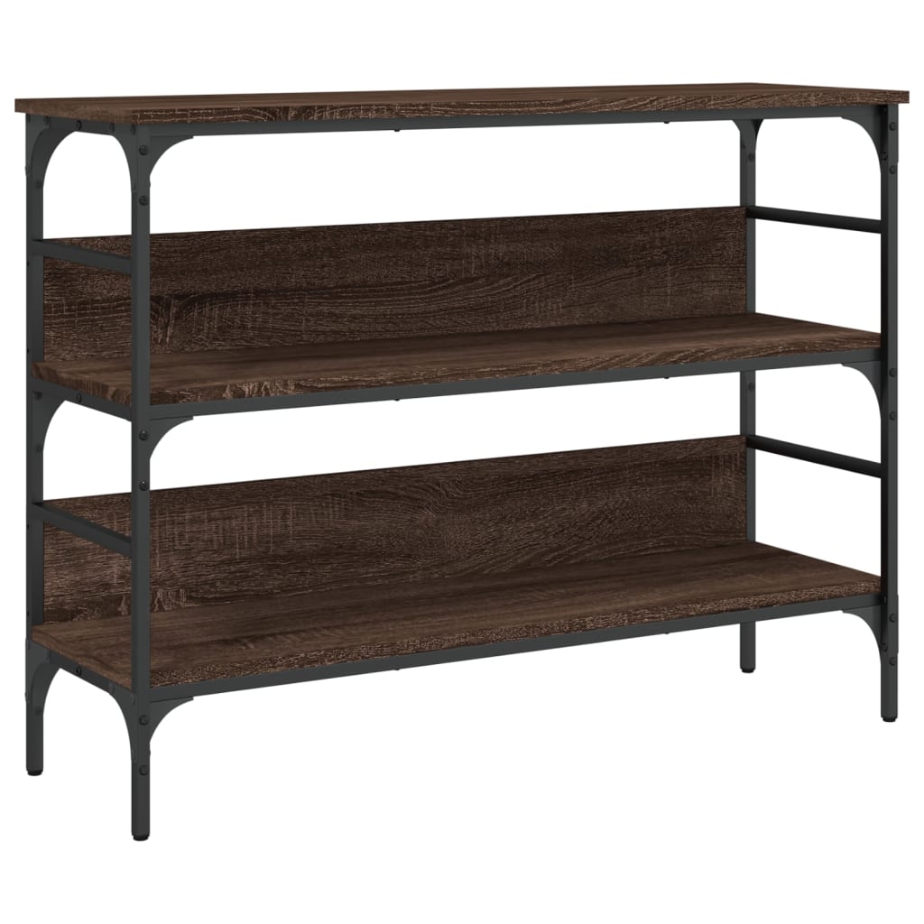 Console Table Brown Oak 100x32x75 cm Engineered Wood