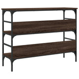 Console Table Brown Oak 100x32x75 cm Engineered Wood