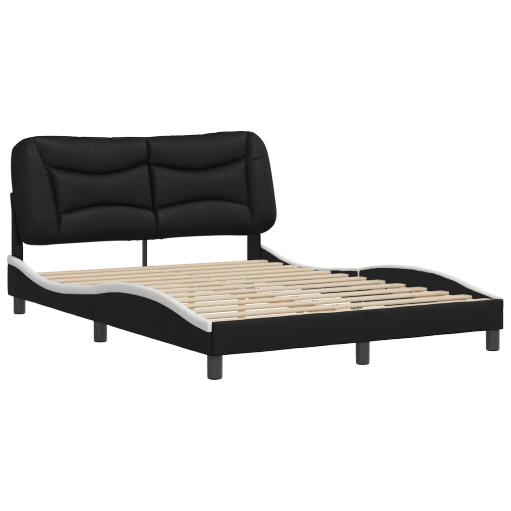 Bed Frame Without Mattress &quot;Hvar&quot; 135X190 Cm Double Faux Leather