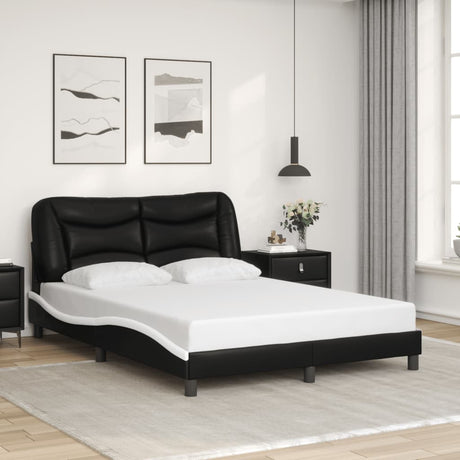 Bed Frame Without Mattress &quot;Hvar&quot; 135X190 Cm Double Faux Leather