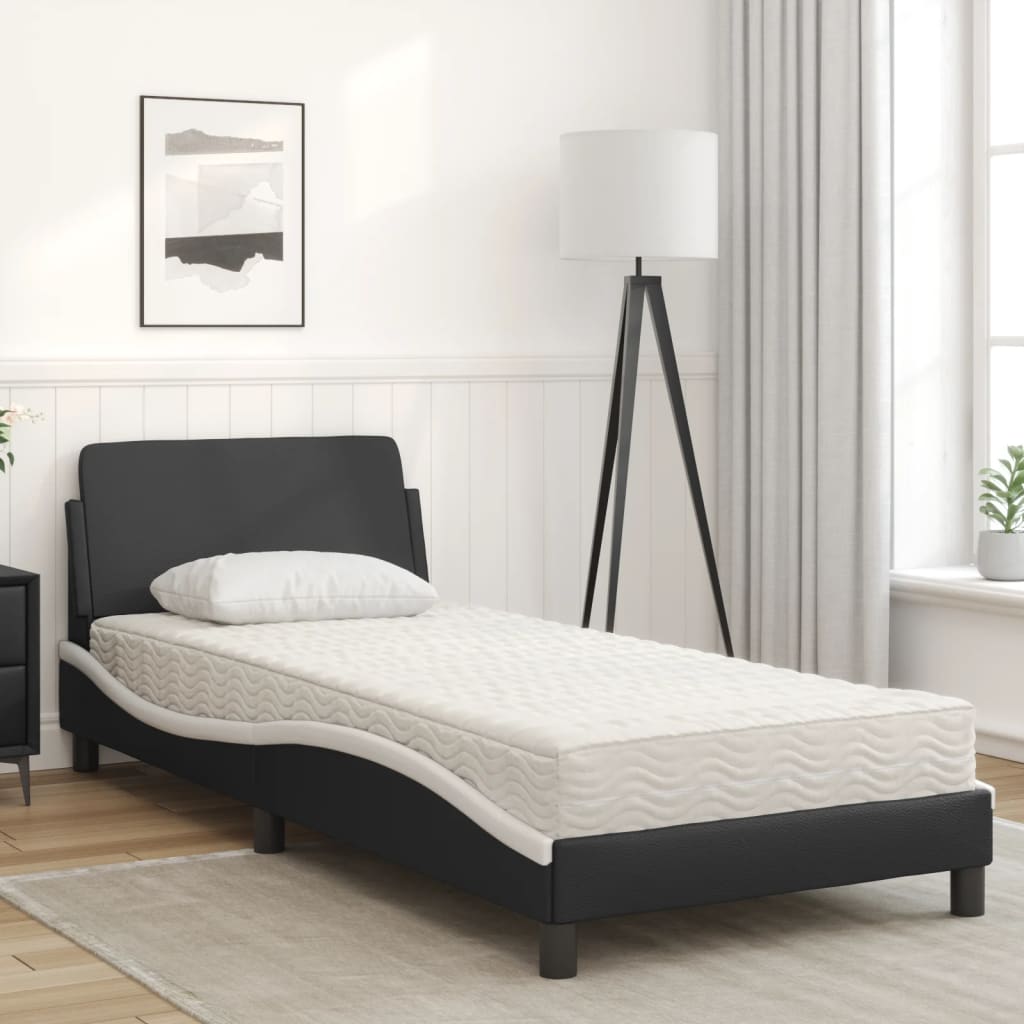 Bed With Mattress &quot;Dover&quot; Single Faux Leather