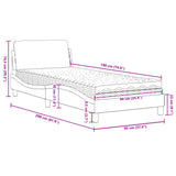 Bed With Mattress &quot;Dover&quot; Single Faux Leather