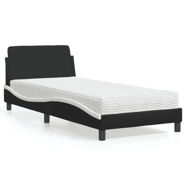 Bed With Mattress &quot;Dover&quot; Single Faux Leather