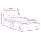 Bed With Mattress &quot;Hvar&quot; 90X190 Cm Single Faux Leather