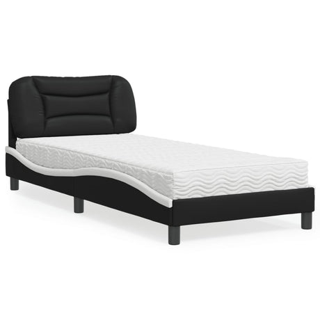 Bed With Mattress &quot;Hvar&quot; 90X190 Cm Single Faux Leather