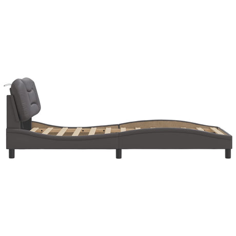Bed Frame With Led Without Mattress &quot;Hvar&quot; Single