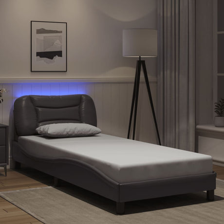 Bed Frame With Led Without Mattress &quot;Hvar&quot; Single