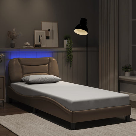 Bed Frame With Led Without Mattress &quot;Hvar&quot; Single