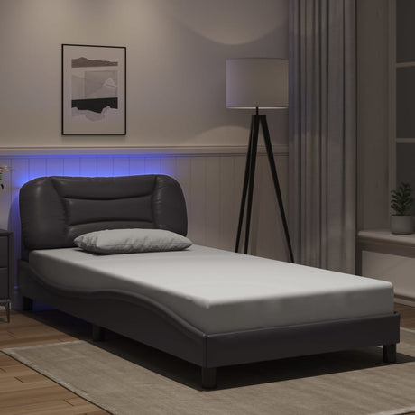 Bed Frame With Led Without Mattress &quot;Hvar&quot; Single