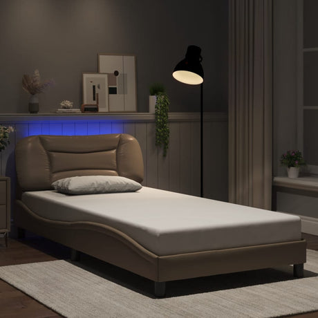 Bed Frame With Led Without Mattress &quot;Hvar&quot; Single