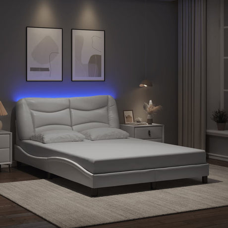 Bed Frame With Led Without Mattress &quot;Hvar&quot; Single
