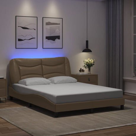 Bed Frame With Led Without Mattress &quot;Hvar&quot; Single