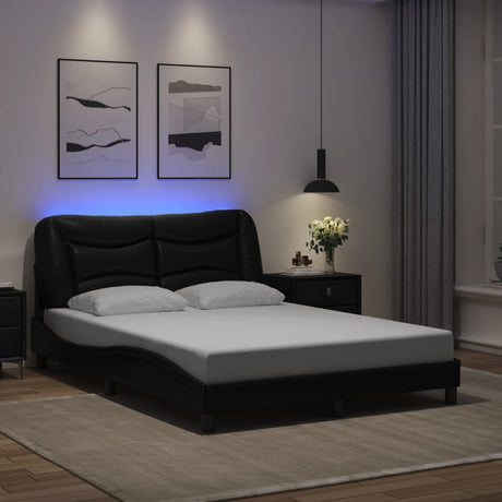 Bed Frame With Led Without Mattress &quot;Hvar&quot; Single